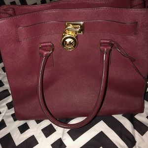 Large Burgundy Michael Kors Purse